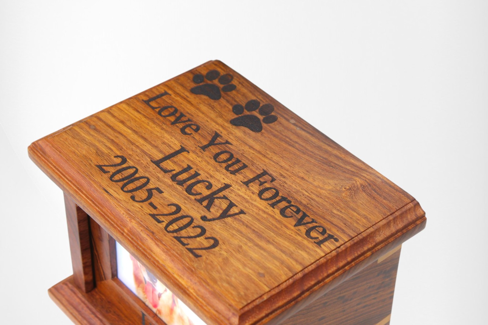 Pet urns for Dogs, Dog Ashes, Wood urn Small-No Text, Brown