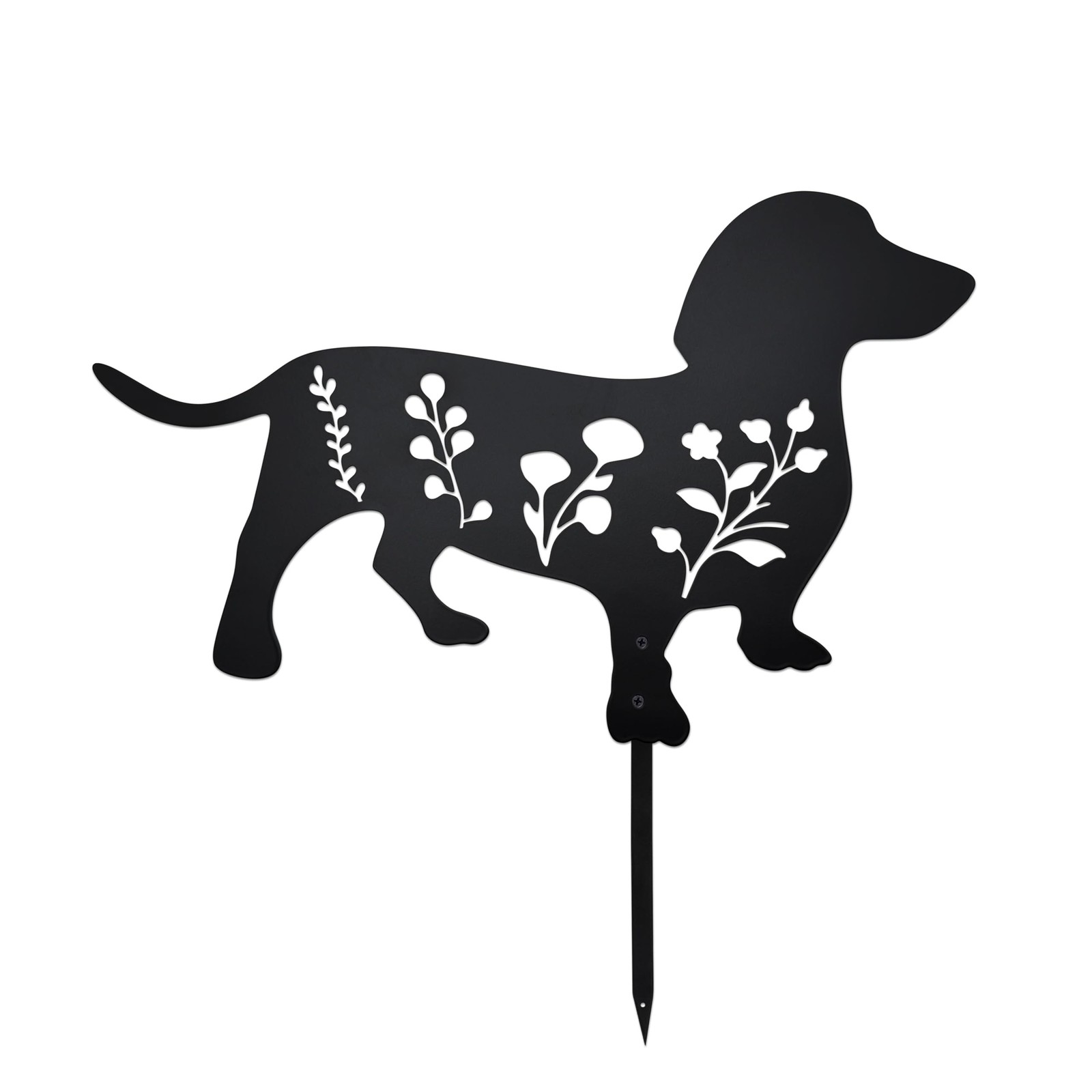Dog Garden Stake – Unique Gift for Dog Lovers, Black Metal Outdoor Decor, Dur…