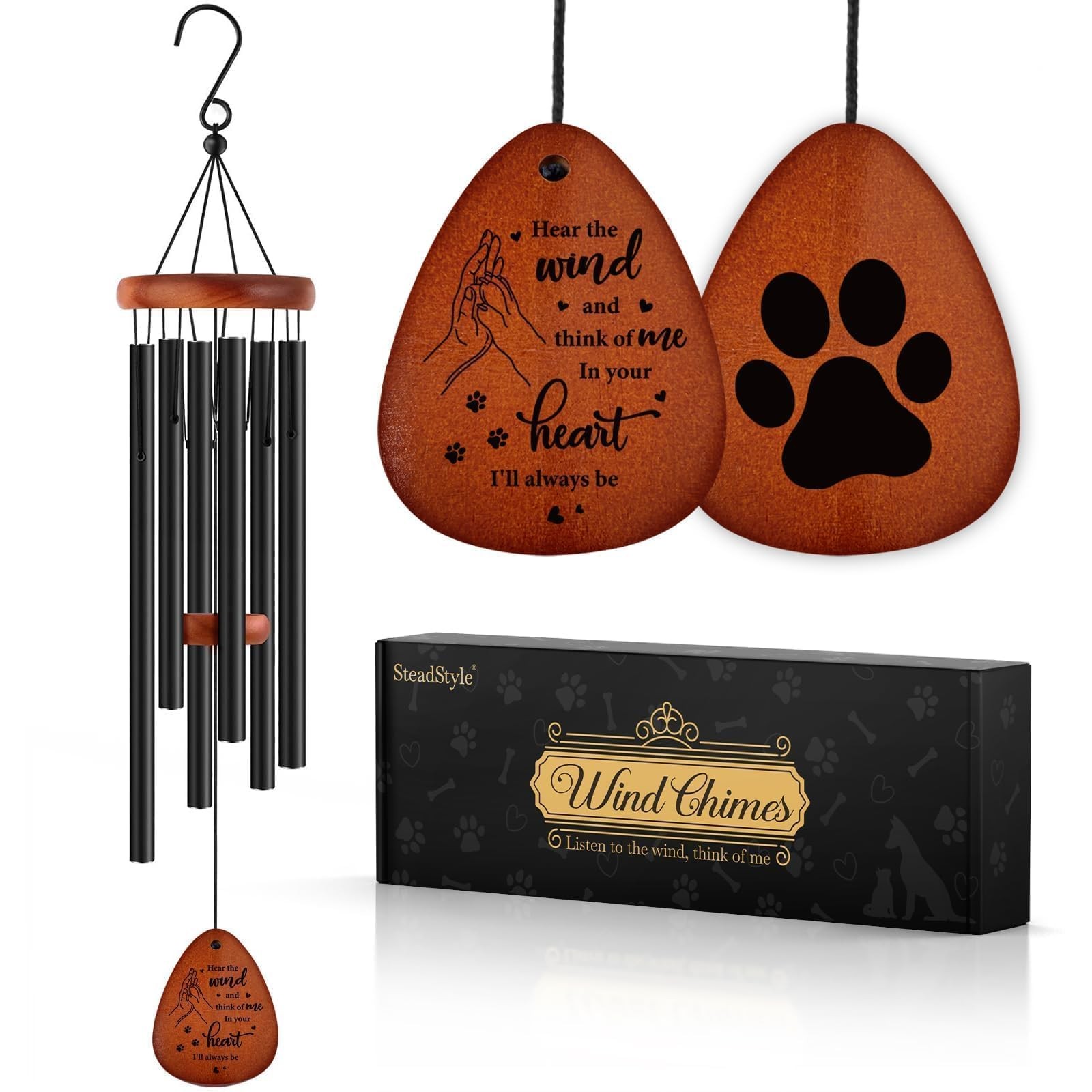 SteadStyle Pet Memorial Gifts for Dogs, Dog Black-25.5 IN, in