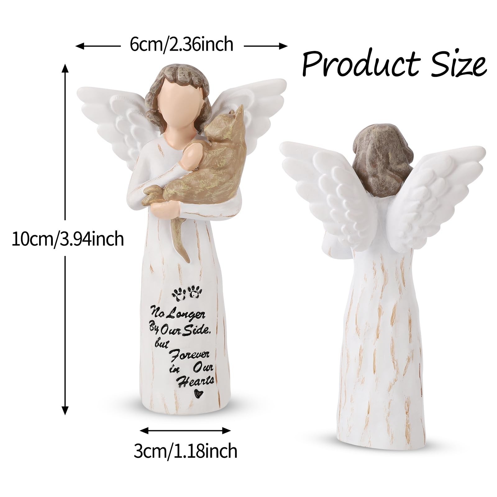Cat Memorial Gifts, Angel Figurine Statue for Cat Lovers in Memory of Their B…