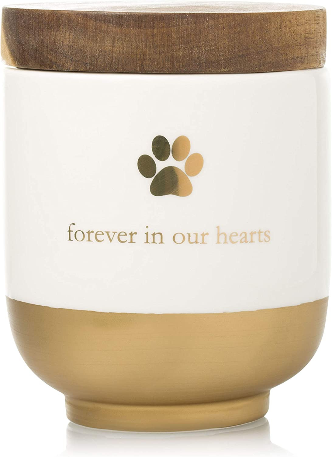Pet Ceramic Forever in Our Hearts Urn, Pet Memorial, Dog or Cat Keepsake Urn, Ra