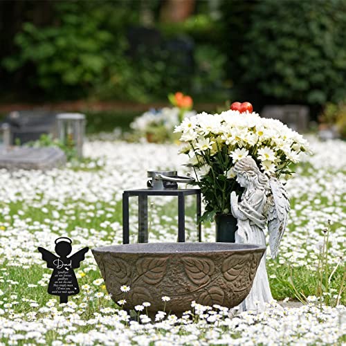 Dad Memorial Grave Marker Acrylic Angel Garden Stake Waterproof Cemetery