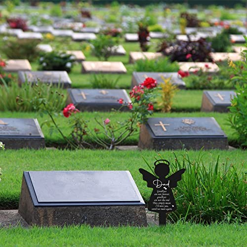 Dad Memorial Grave Marker Acrylic Angel Garden Stake Waterproof Cemetery