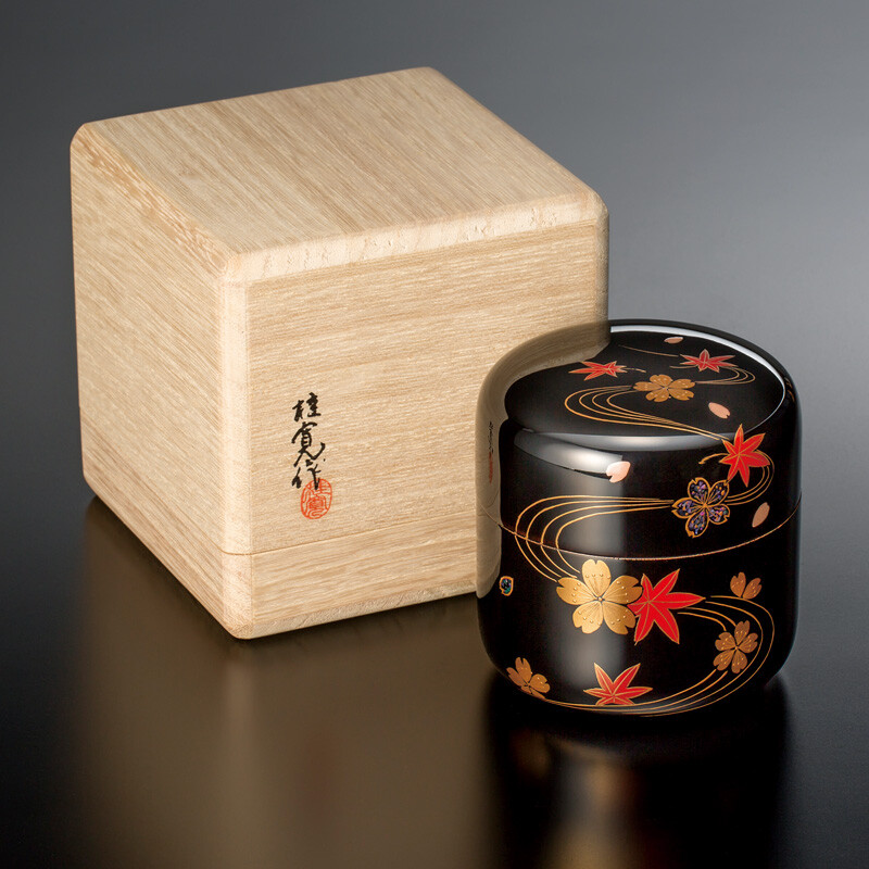Yutori Beauty of the Four Seasons (color:BK) Small Keepsake Urn for Human Ashes