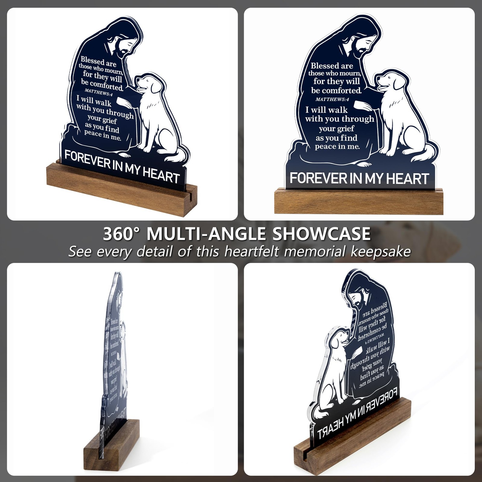 Christian Dog Memorial Gifts for Loss of Dog – Jesus Comforting Dog Sympathy …
