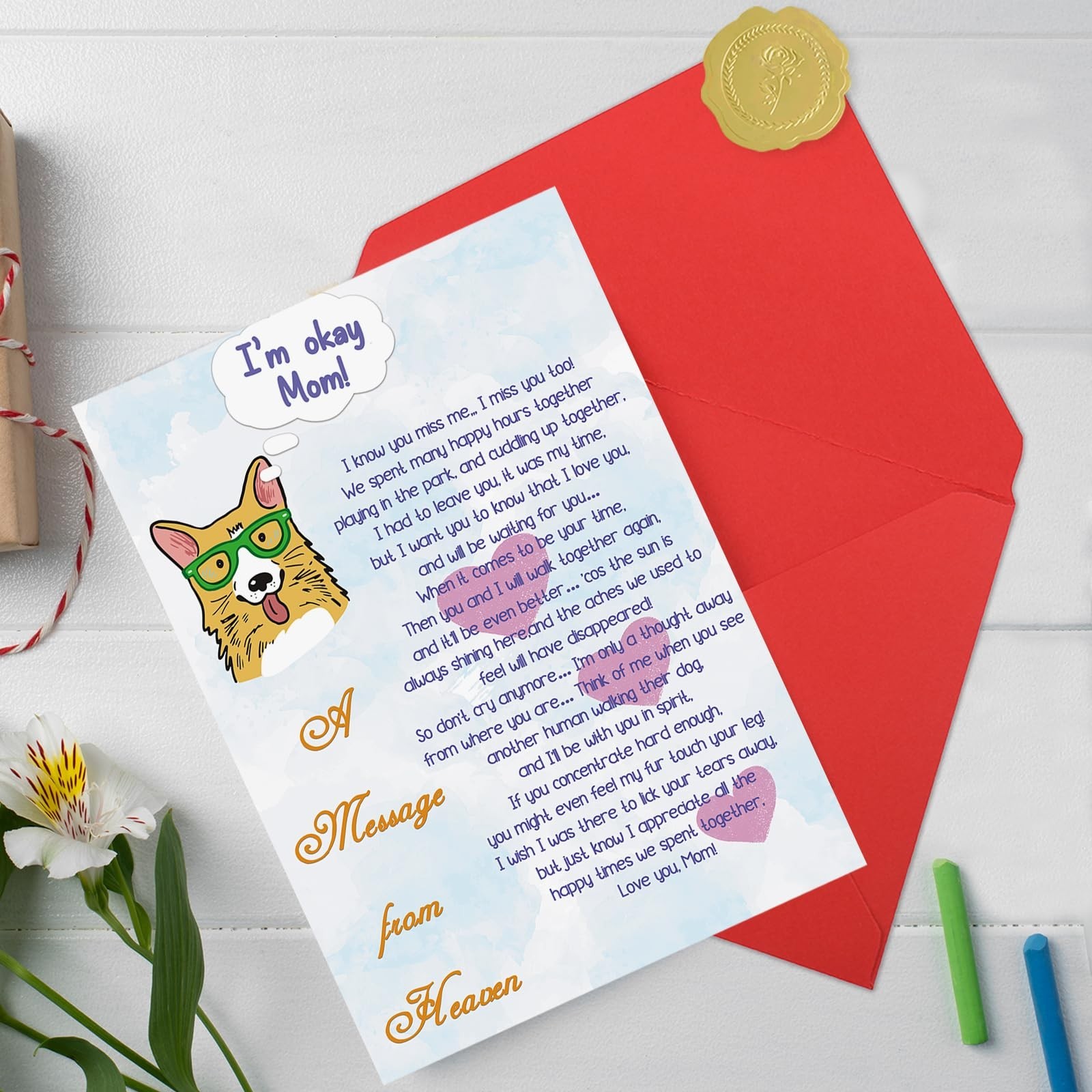 Dog Sympathy Card for Dog Mom, Sympathy Card for Loss of Pet, Pet Sympathy Ca…
