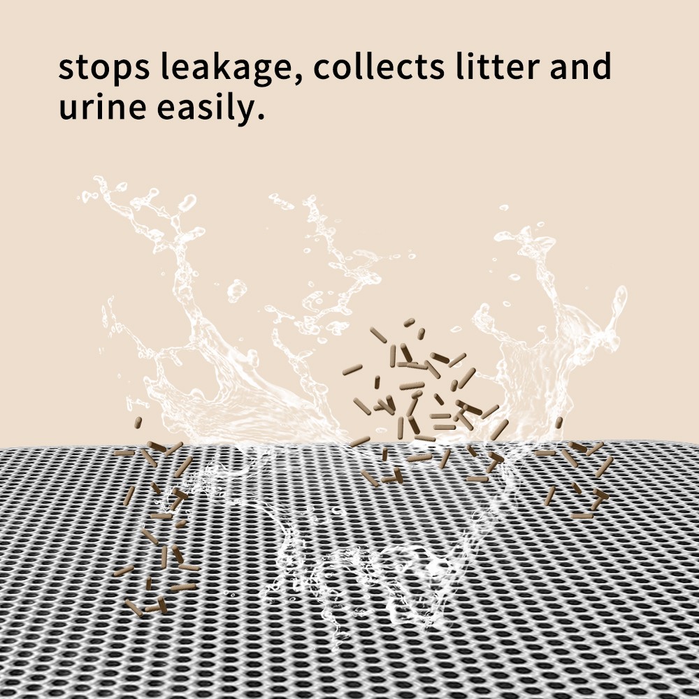 Premium Cat Litter Mat – Leak-Proof Waterproof Base & Non-Slip Backing – Effecti