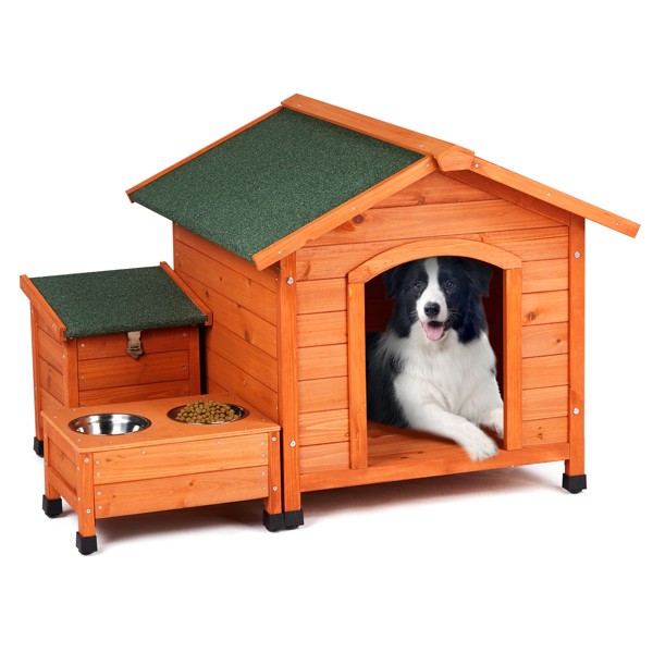 88x106x77cm Green Asphalt Roof Golden Red Main Body Fir House Type Cat And Dog H