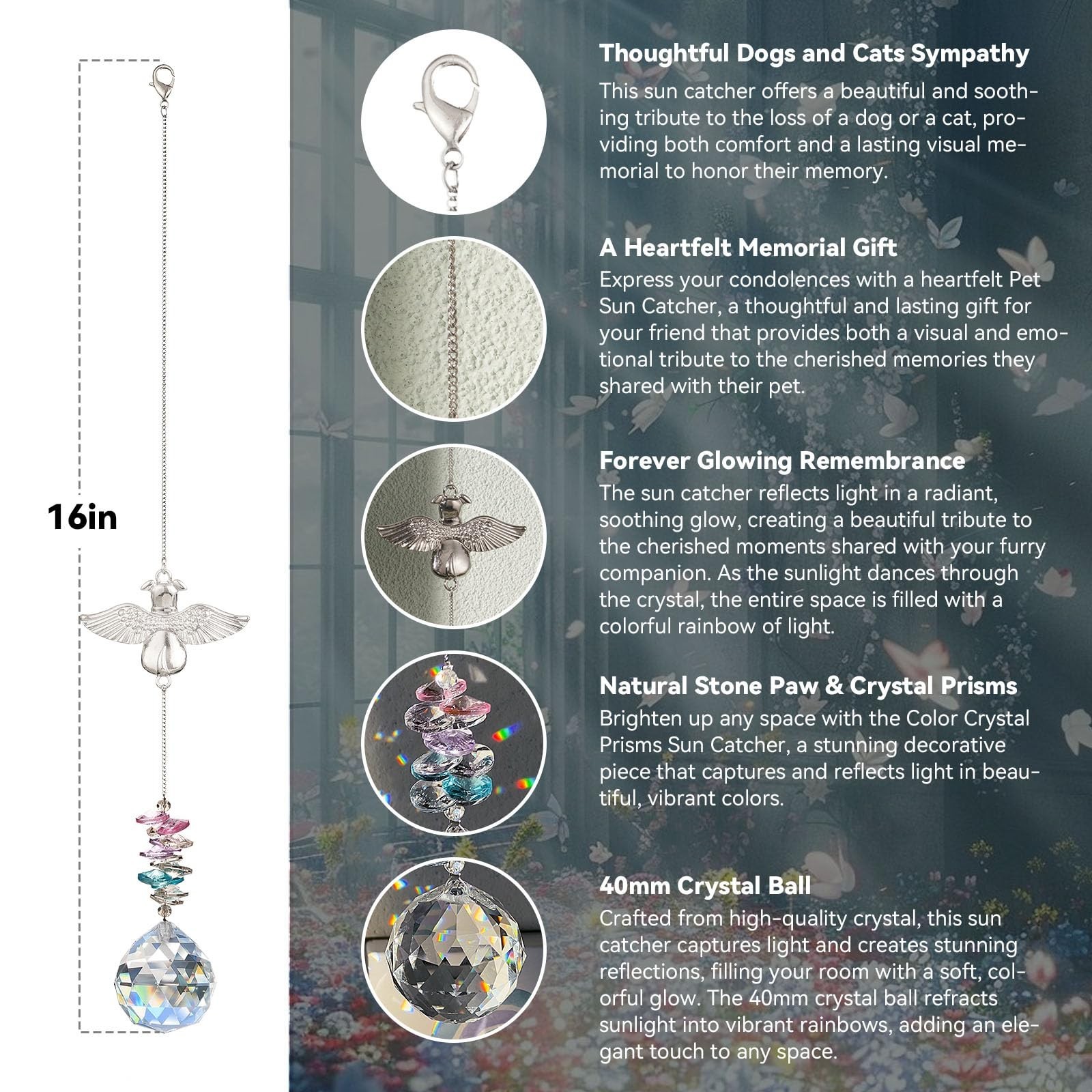 Loss of Dog Sympathy Gift, Dog Memorial Suncatcher, Pet Loss Sympathy Gifts |…