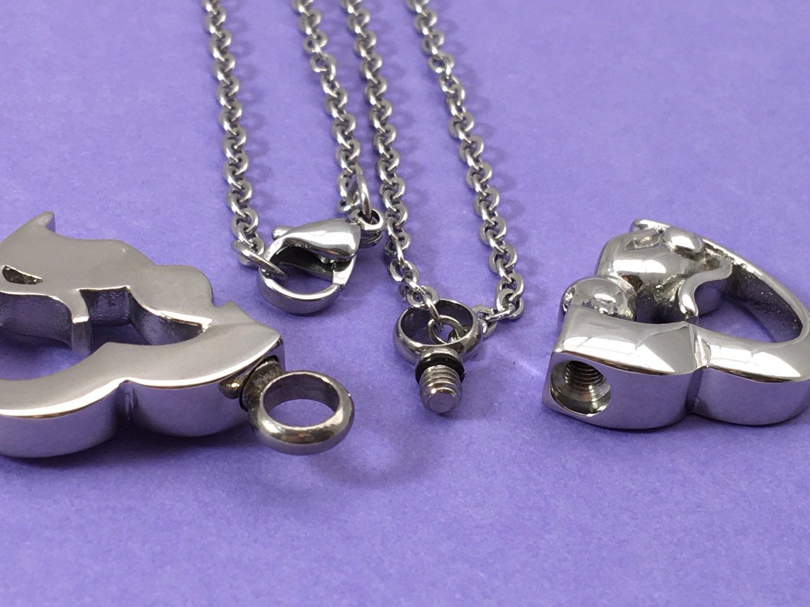 Cat Cremation Necklace Jewelry Pendant Urn for Ashes Kitty In My Heart Memorial