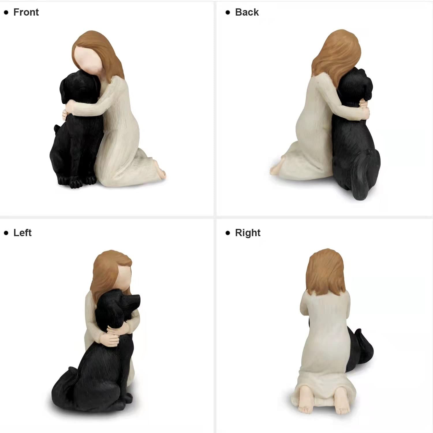 Bingo Castle Black Dog Angel Figurines Angel Dog Friendship Memorials for Dog…
