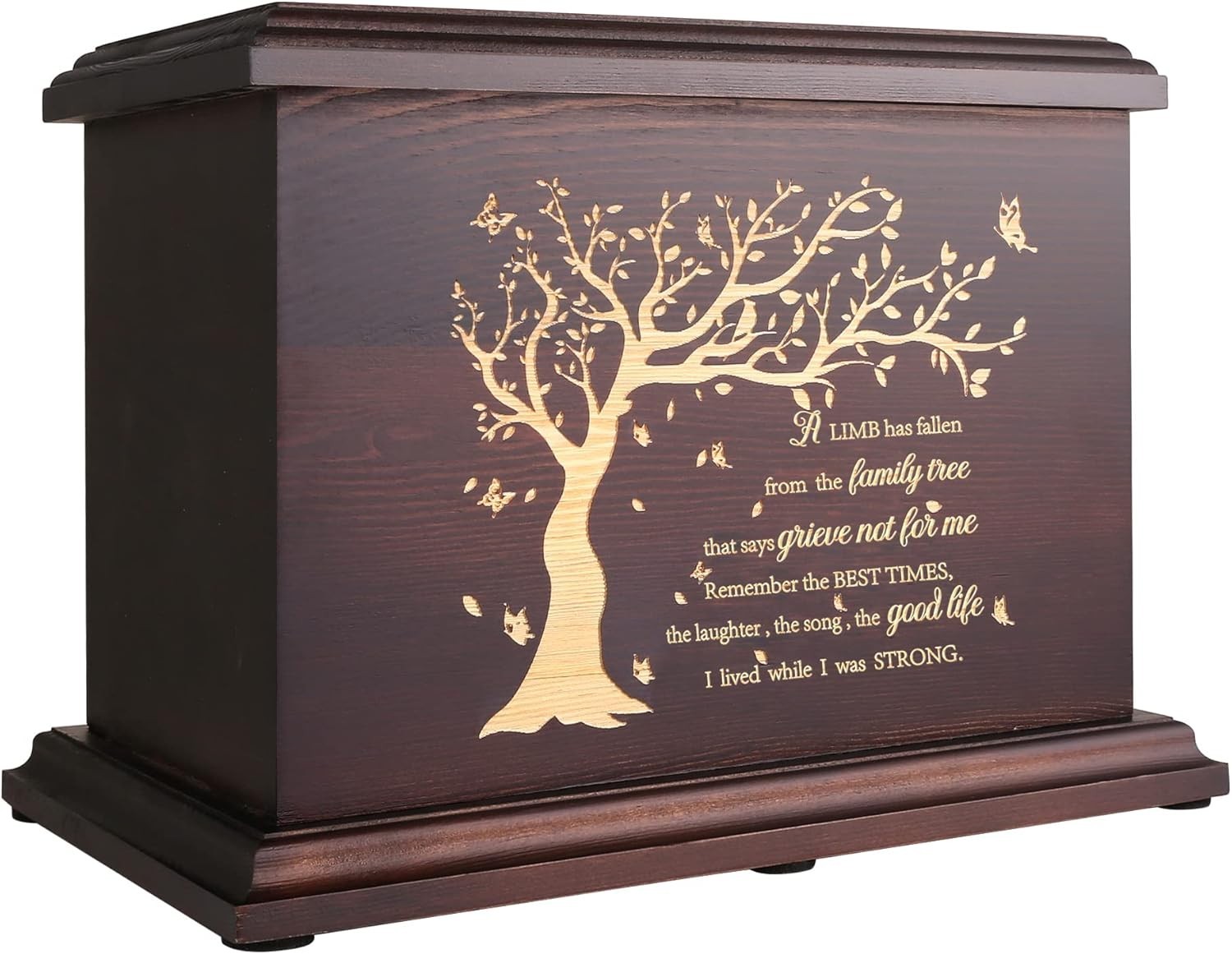 Cremation Memorial Urns for Human Ashes Adult Male Female, Wooden Urns Box an