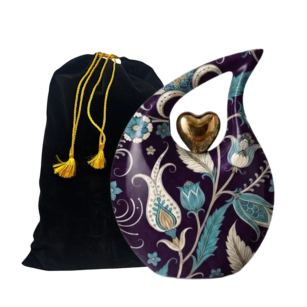 Teardrop Cremation Memorial Urn for Human Ashes 190 Cu In w/Bag Men /Women Earns