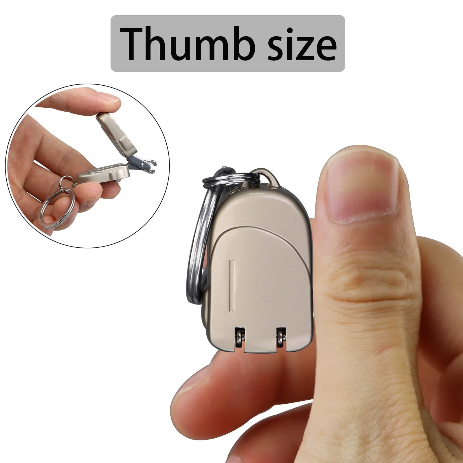 Portable Folding Mini Nail Clippers,All Metal Compact Small Nail Trimmers wit…