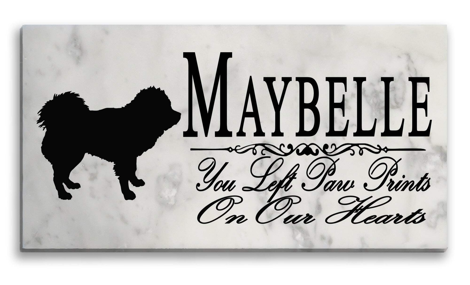 Tibetan Mastiff Memorial Stone Personalized Garden Rock or Grave Marker
