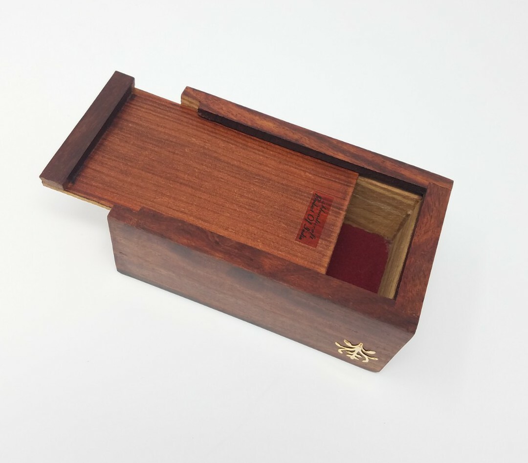 Treewood Urns Solid Wood Hand Carved Floral Design Small Pet Urn Box