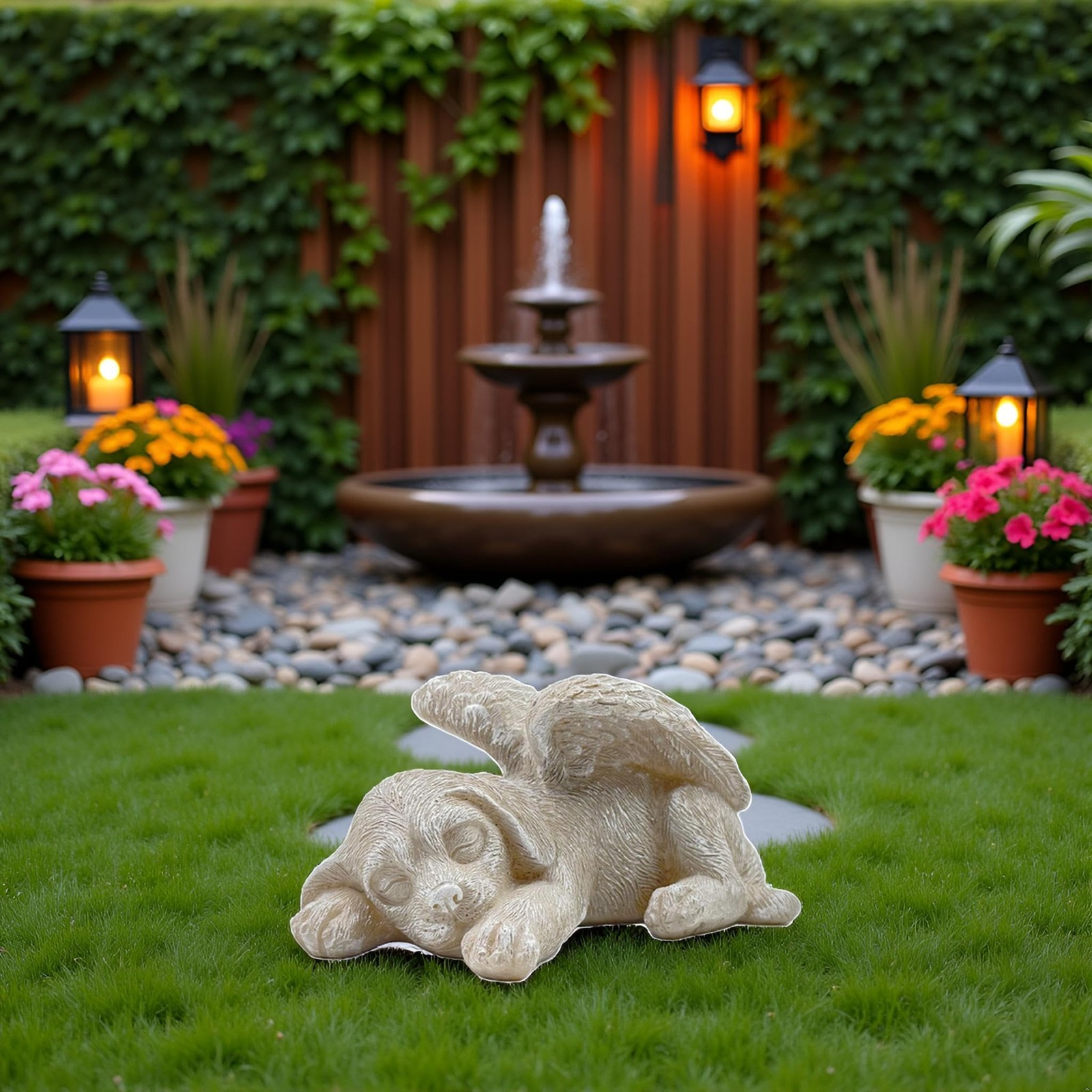 Small Dog Memorial Gifts for Loss of Dog,Resin Pet Memorial Statues,Forever M…