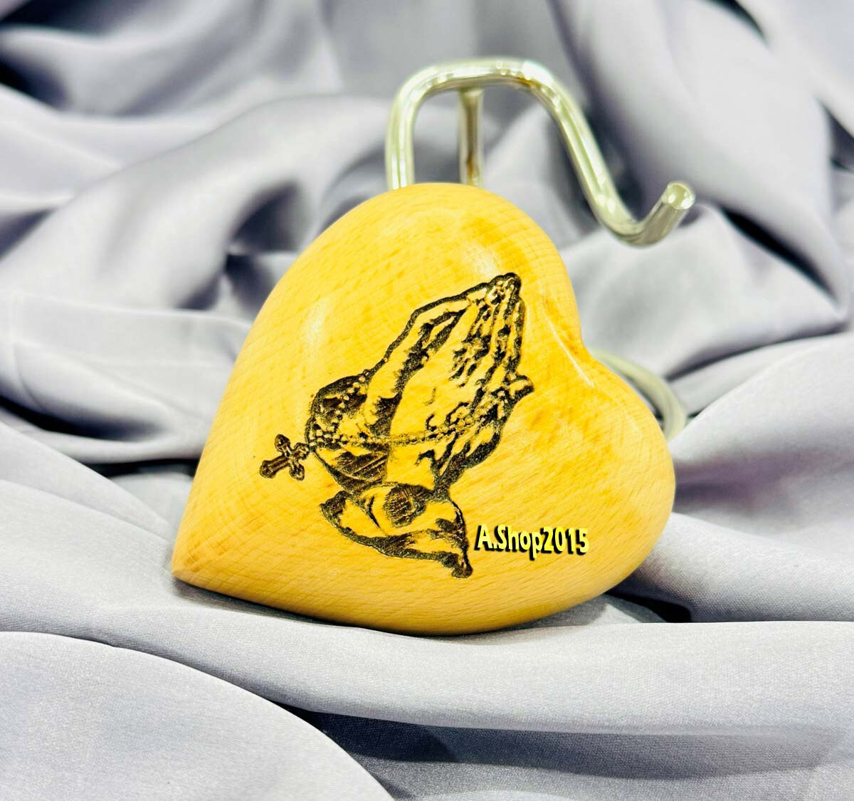 Wooden Heart Keepsake Urn – Mini Ash Urn Small Handcrafted Cremation Urn
