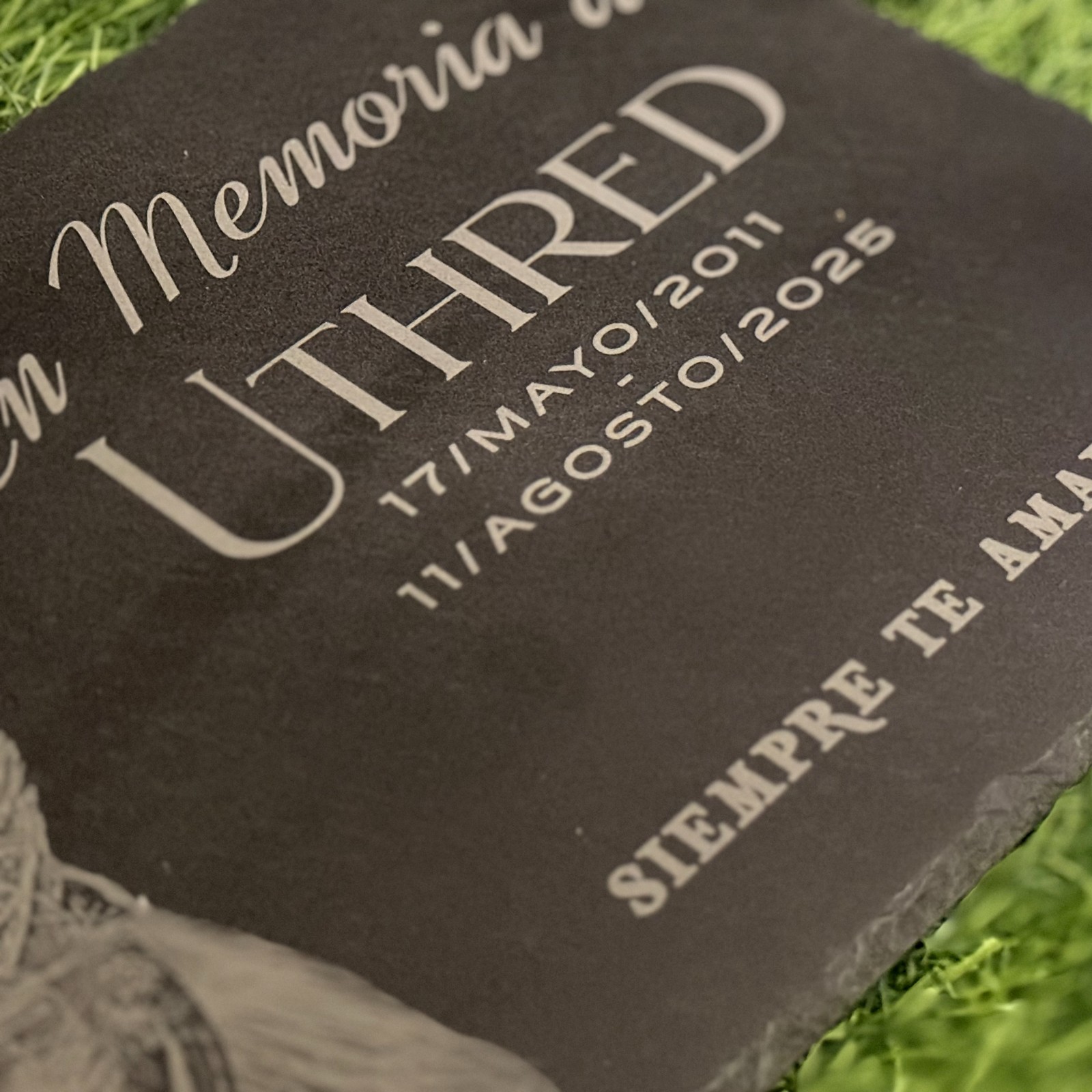 Custom Laser Engraved Pet Memorial Stone Plaque Personalized Dog Cat Grave stone