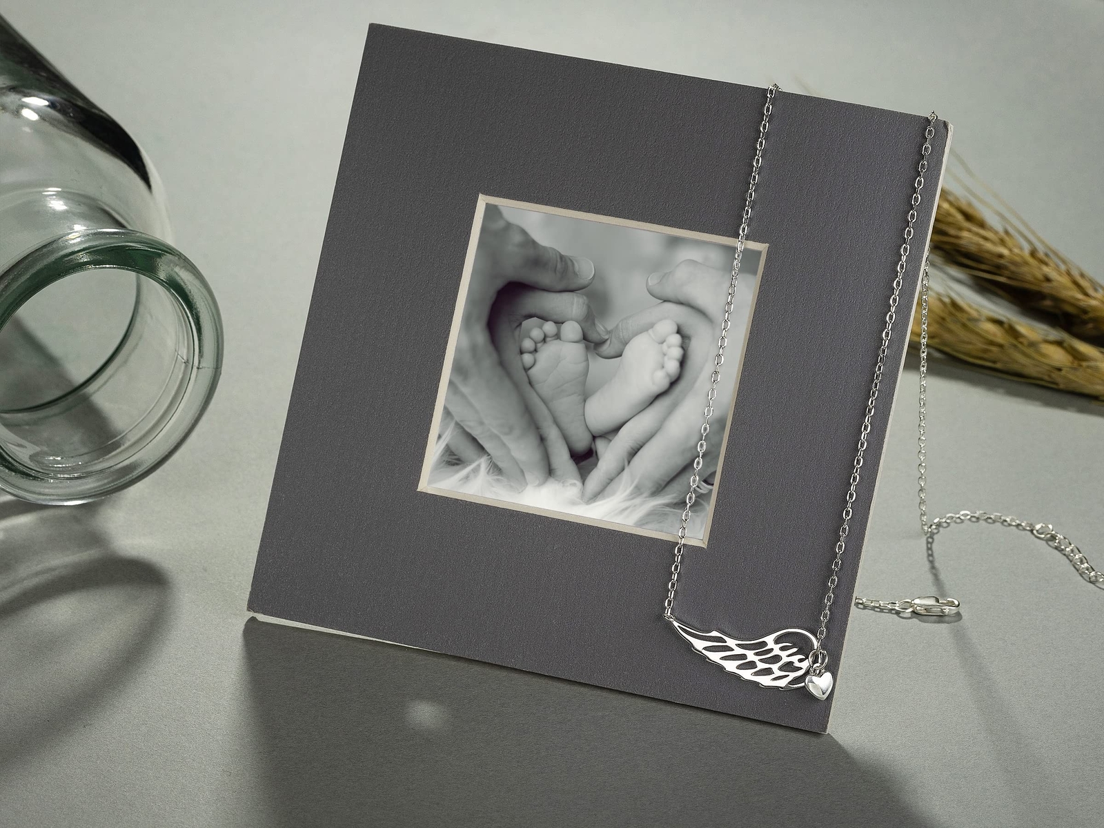 RareLove Miscarriage Gifts for Mothers,925 Sterling Silver Baby Angel Wing He…