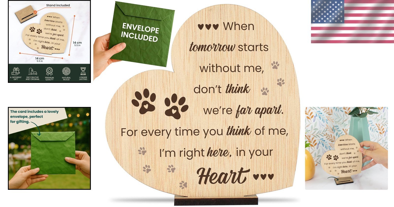 Customizable Wooden Sympathy Sign for Pet Loss – In Loving Memory Tribute