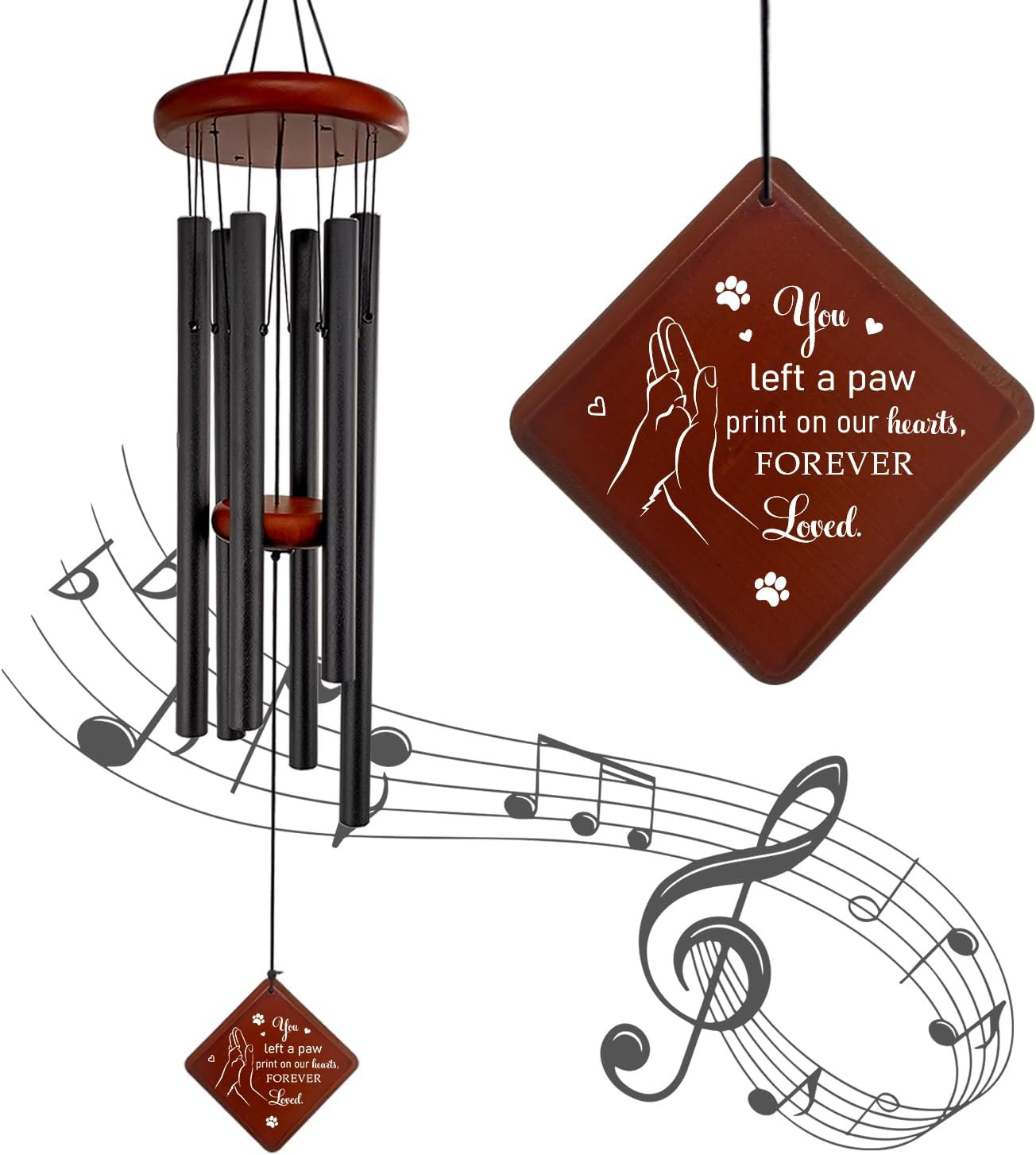 Pet Memorial Gifts for Loss of Dog, 26″ Pet Memorial Wind Chimes for Outside, Lo