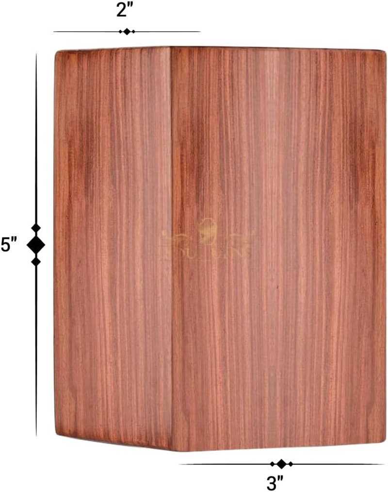 Rosewood Pet Urn for Ashes – Handcrafted Wooden Urn Box for Dogs & Cats – Fits 1