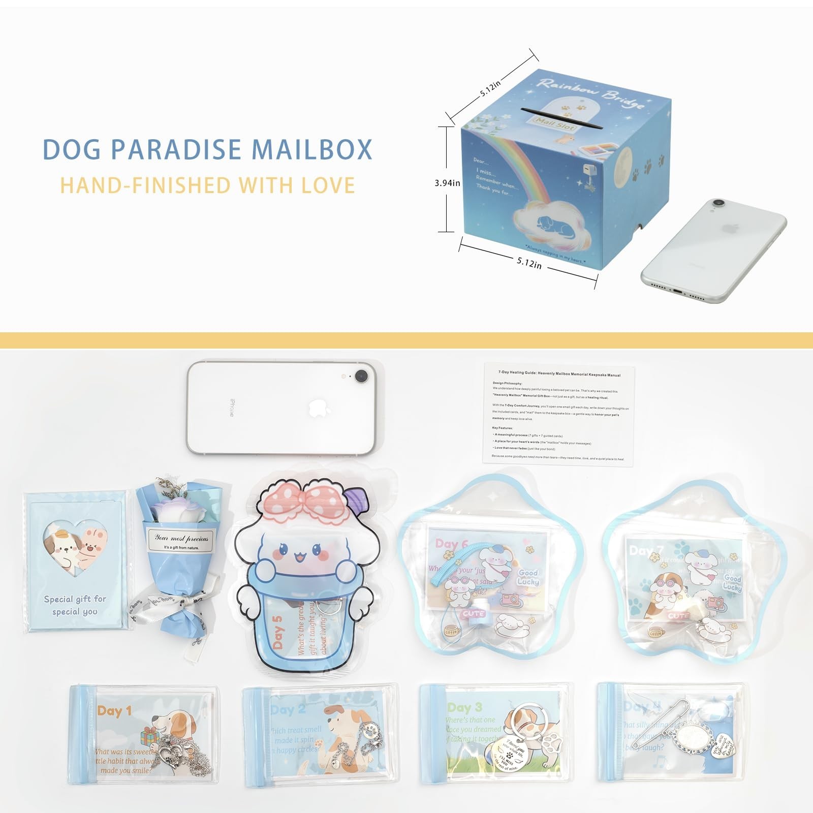 Dog Memorial Gifts, Sympathy Gift for Pet loss – Rainbow Bridge Remembranc