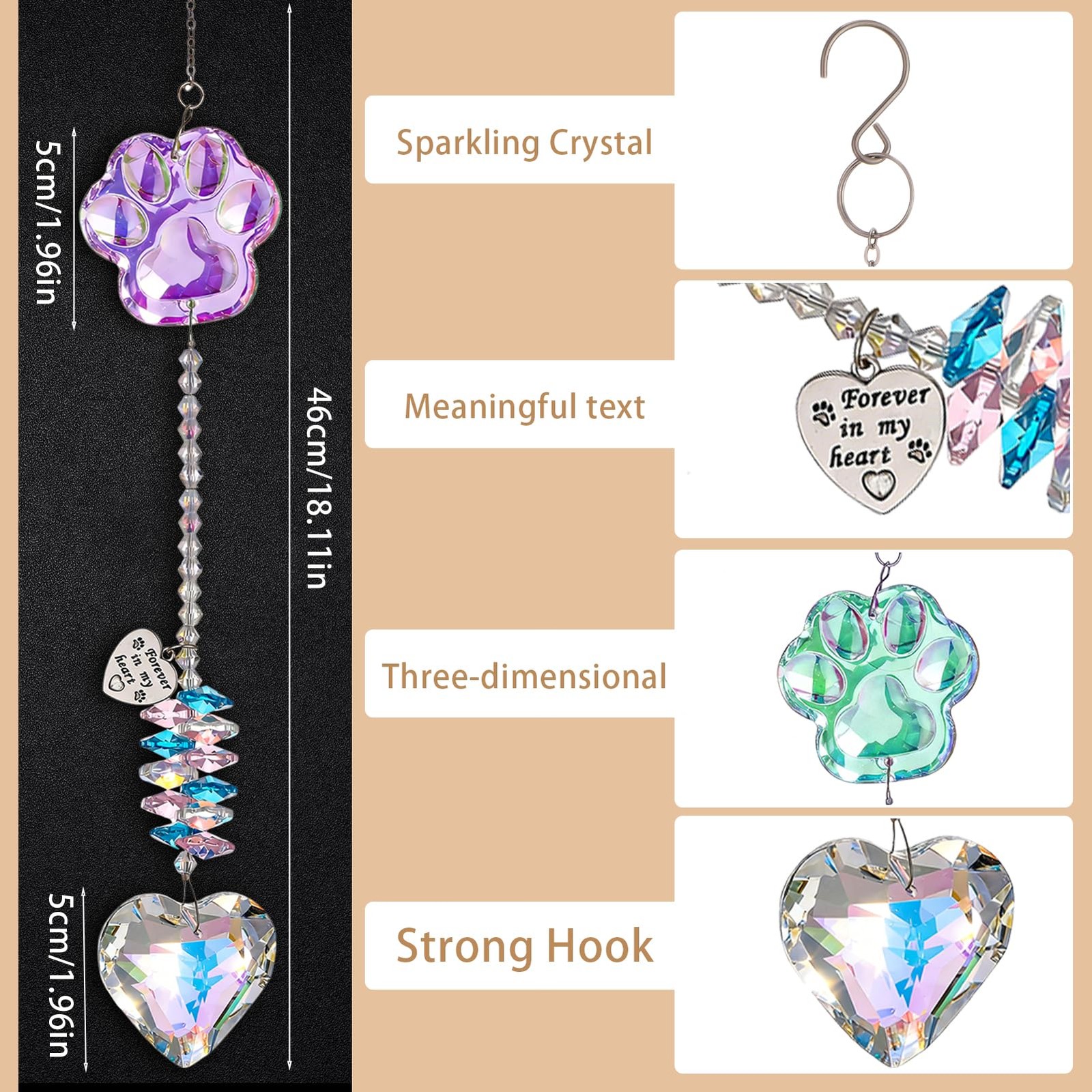 Dog Memorial Gifts with Suncatcher Sympathy Gift for Loss of Dog Pet Loss Tho…