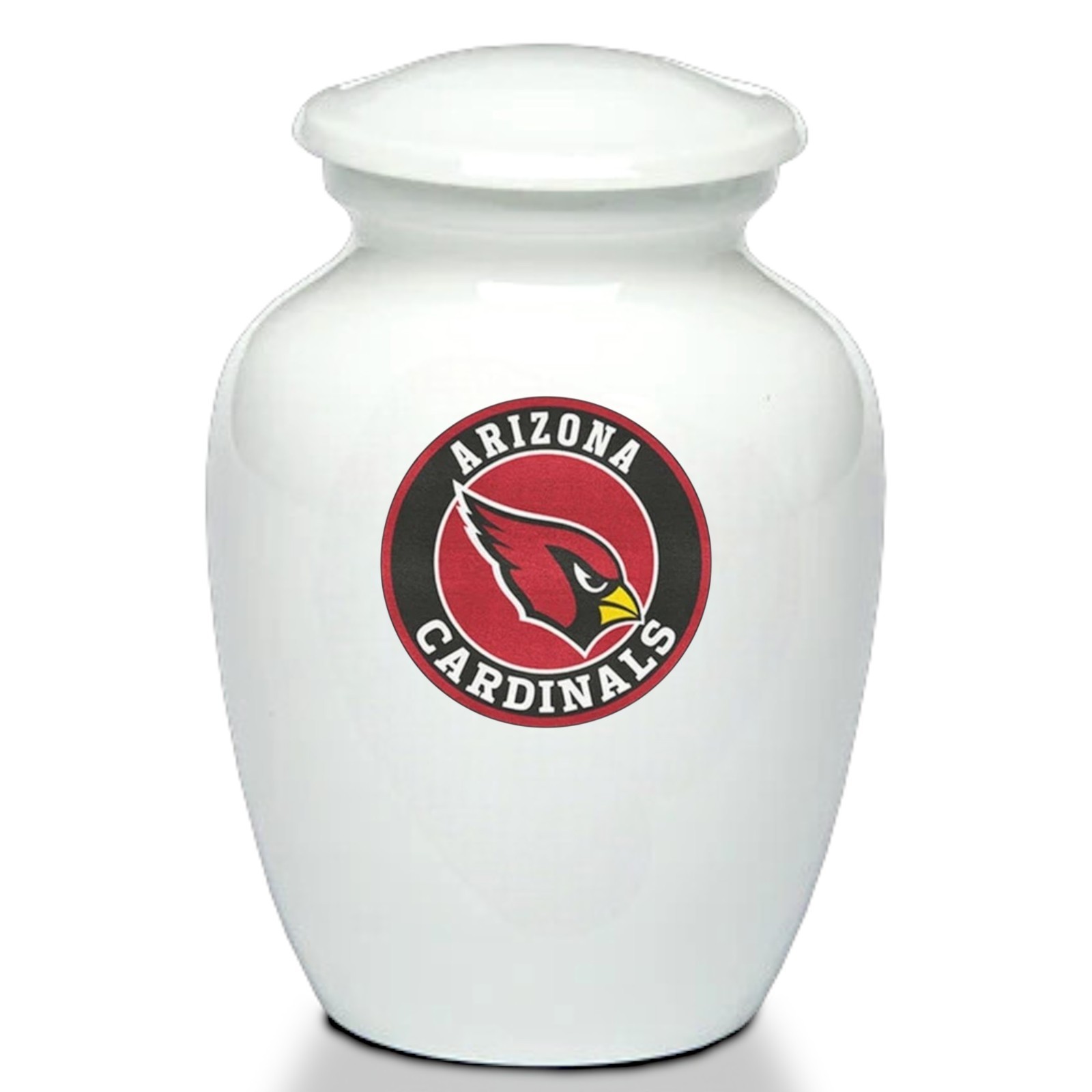 Los Angeles Football Style Cremation Urn Adult Ashes White Metal Urns (8 Inch)