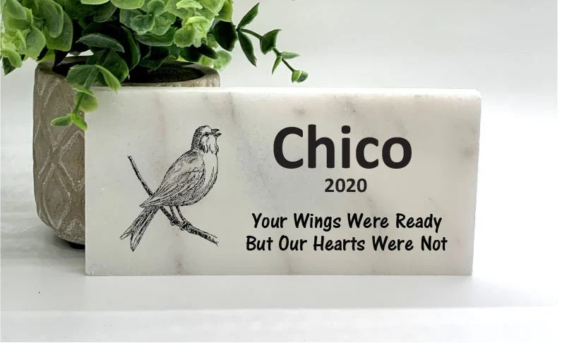 Bird Memorial – Personalized Pet Memorial Stone – Bird Loss sympathy Gift
