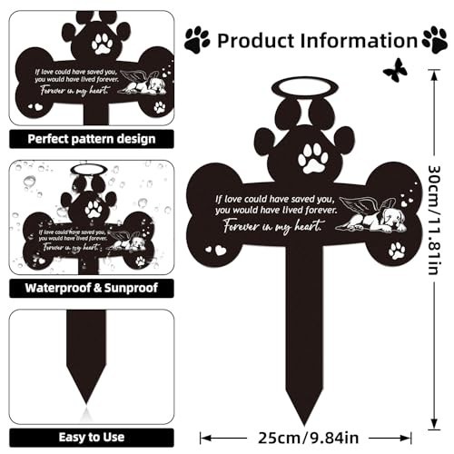Pet Grave Marker – Memorial Stone for Dogs, Cemetery Headstone Decor, Outdoor Ya