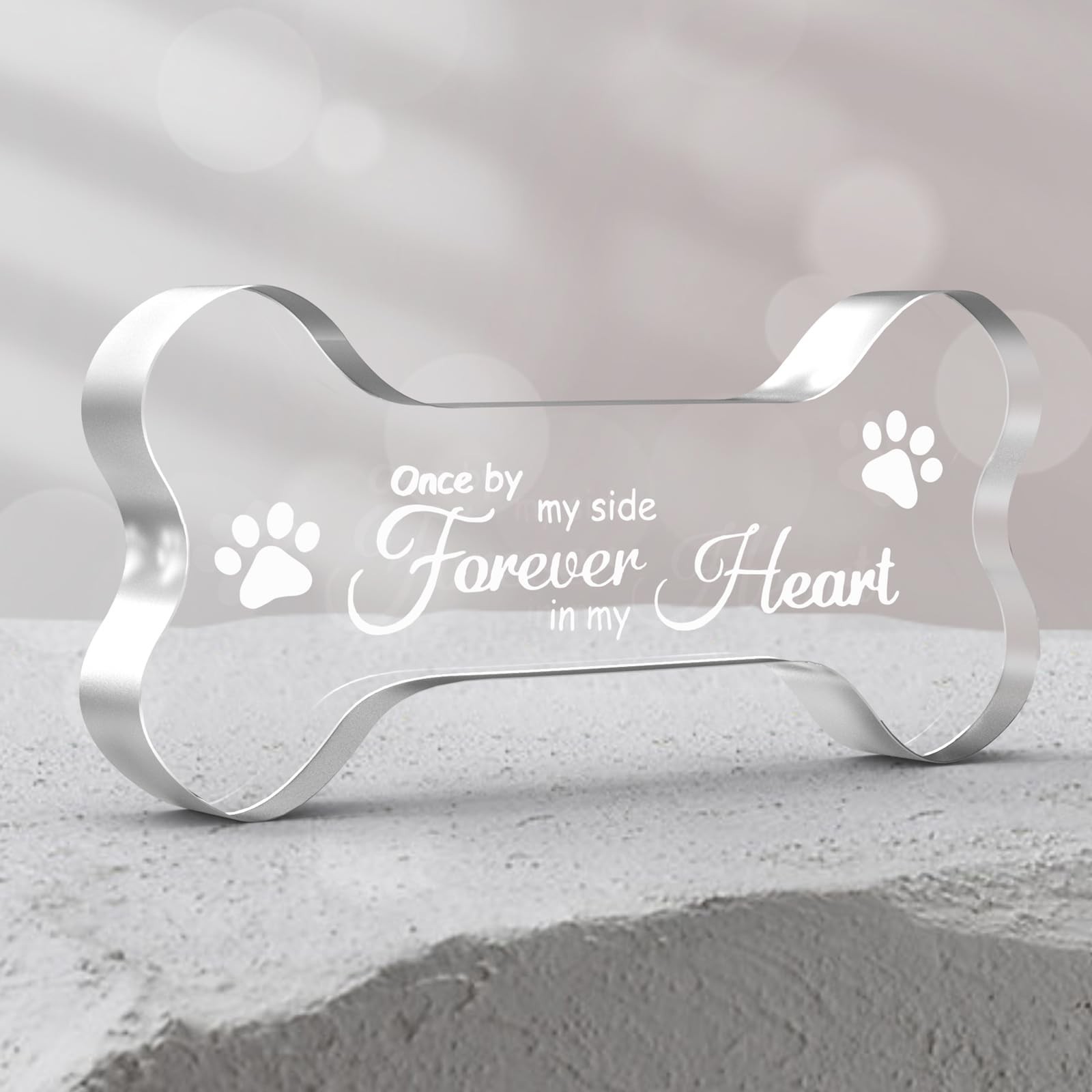 Crystal Glass Dog Memorial Gifts for Loss of Dog, Pet Memorial Gift for Dogs,…