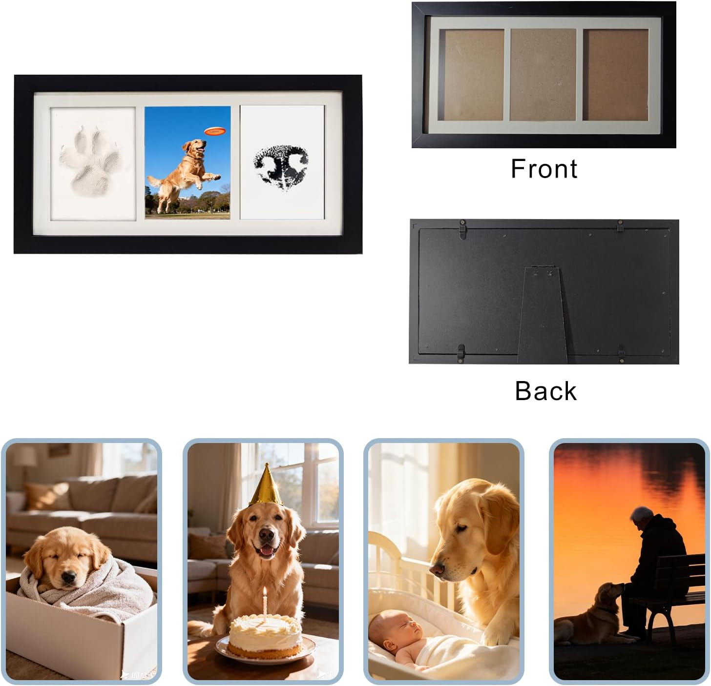 Paw Print Impression Kit Dogs Cats 2 Clay Large Ink Pad Pet Memorial Keepsake