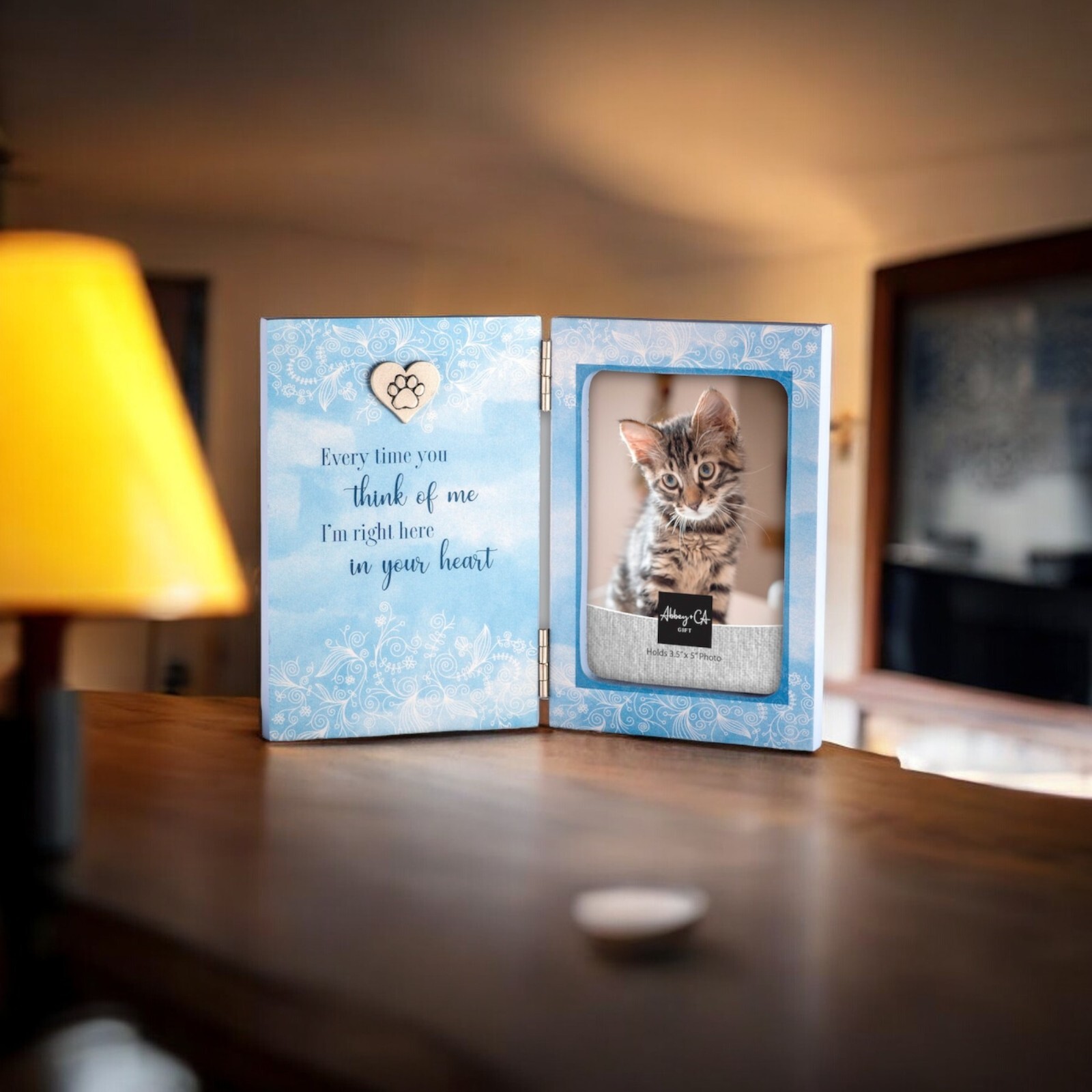 Rainbow Bridge Pet Memorial Photo Frame for Cats, Bereavement Sympathy Gift