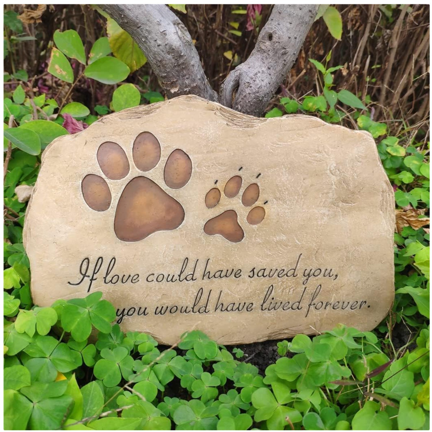 Pet Memorial Stone for Dog or Cat, Outdoor Garden Stone