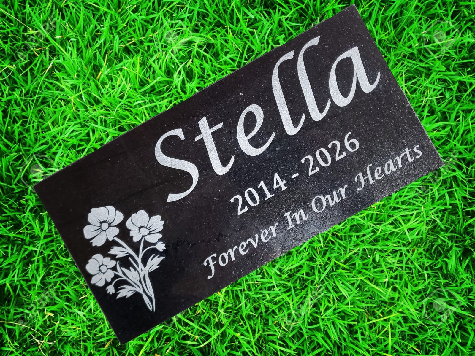 Custom Engraved Granite Pet Memorial Stone – Grave Marker & Headstone Plaque t21