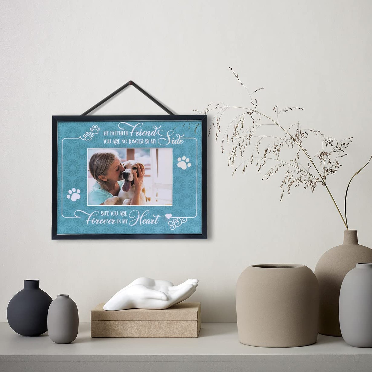 Majestic Zen Dog Memorial Picture Frame, Alum-Memorial Frame-M-24, Holds 4×6 …