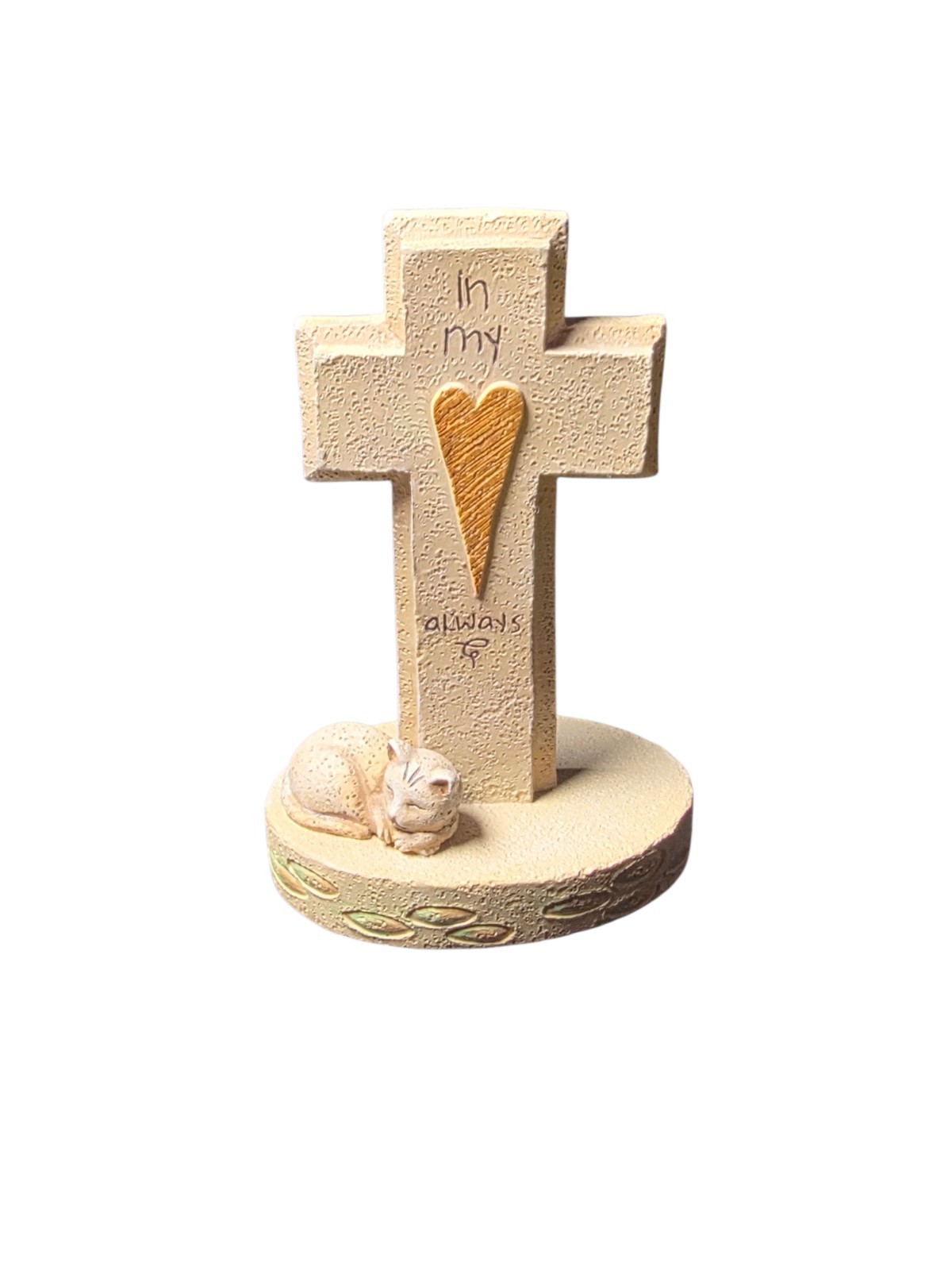 Pet Cat Outdoor Cross, Remembrance Gift 4.5″ Resine