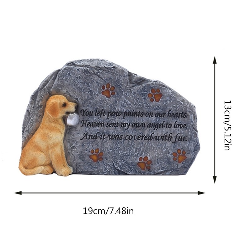 Indoor Outdoor Pet Memorial Ornament Resin Pet Memorial Plaques Grave Stone