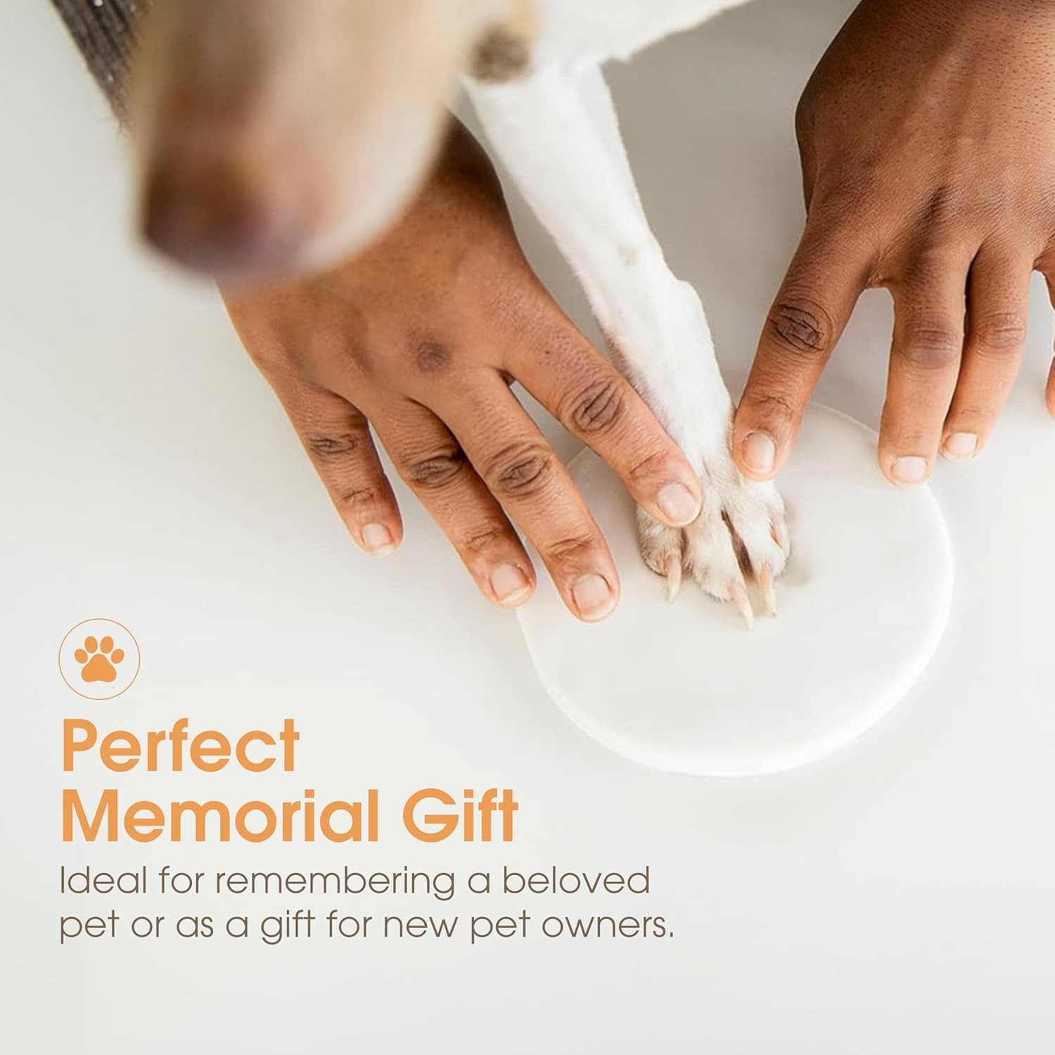 Pet Paw Print Photo Frame With Clay Imprint Kit – Wooden Pet Paw Print Frame,…