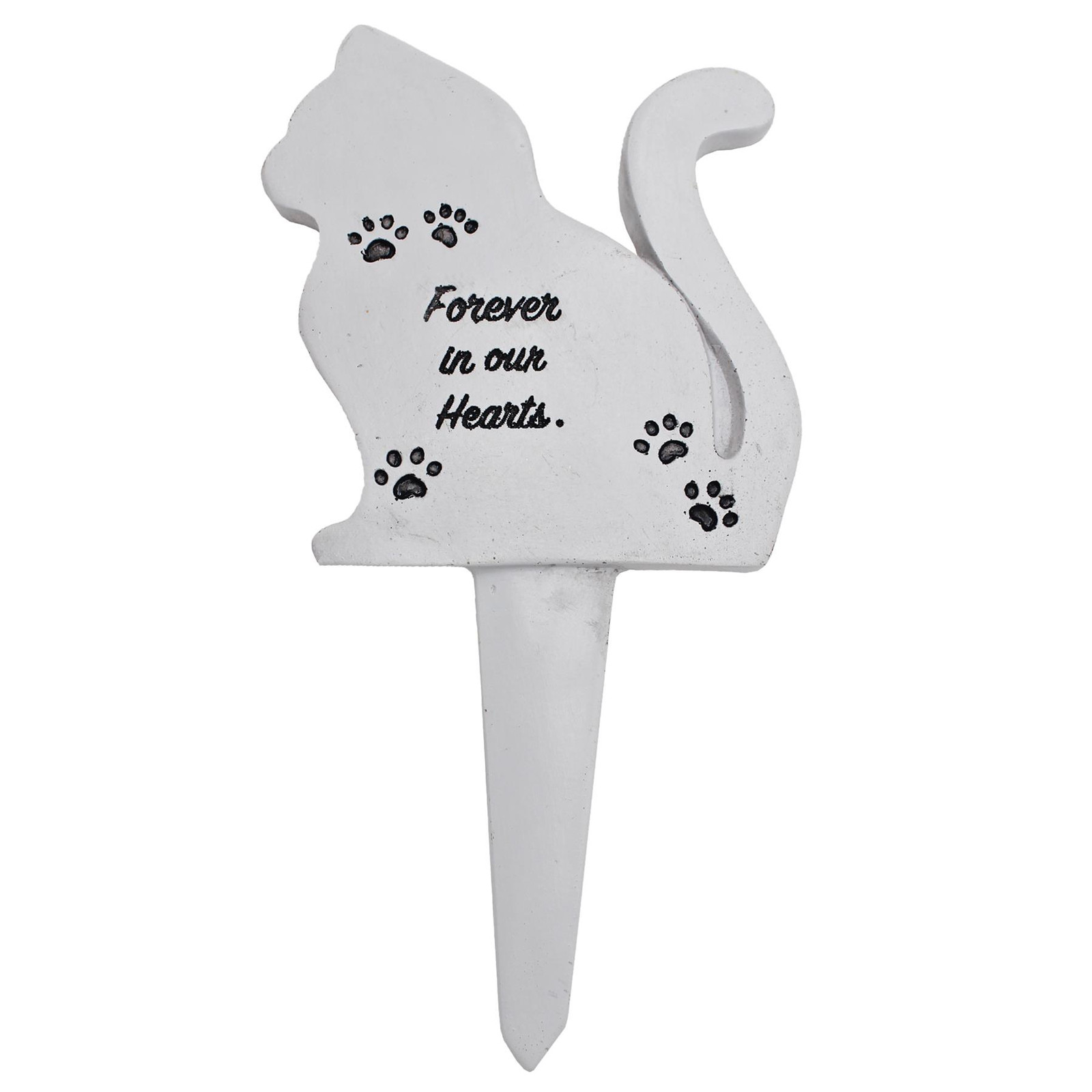Memorial Graveside Pet Stake 20cm Grey Plaque – Cat