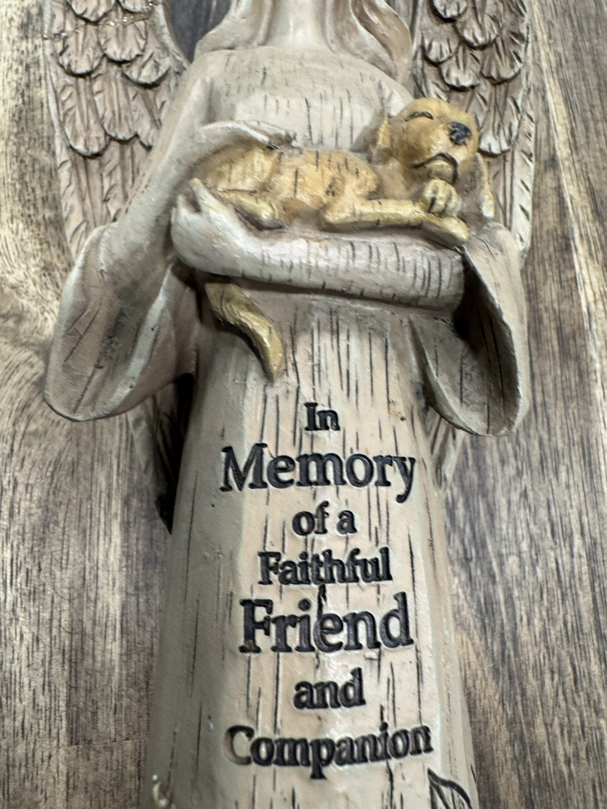 In Memory of a Faithful Friend Dog Memorial Angel Figurine, Pet Loss Gift