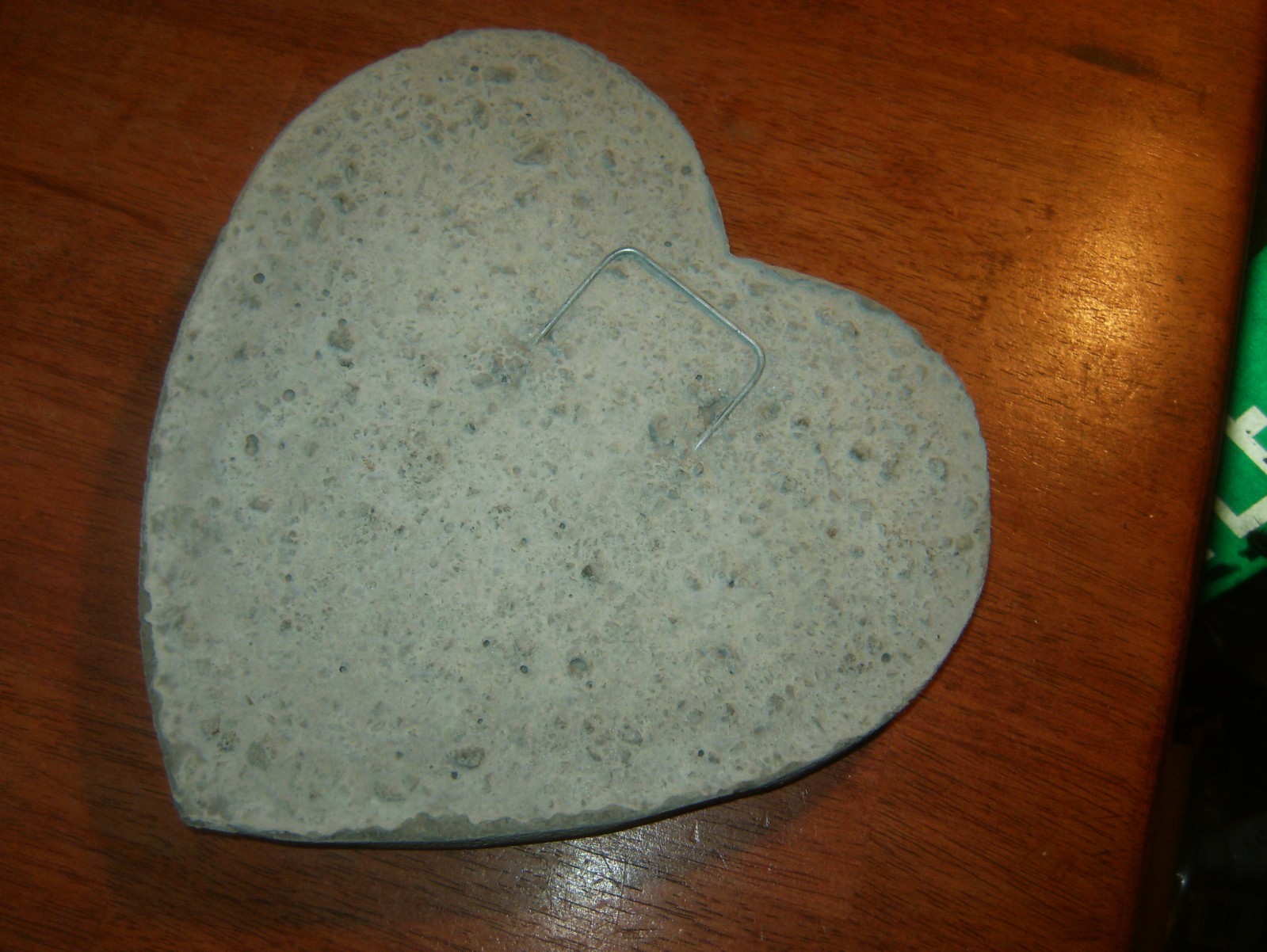 Concrete Stone Memorial Heart Remembrance of Loved Person or Pet Hand Poured