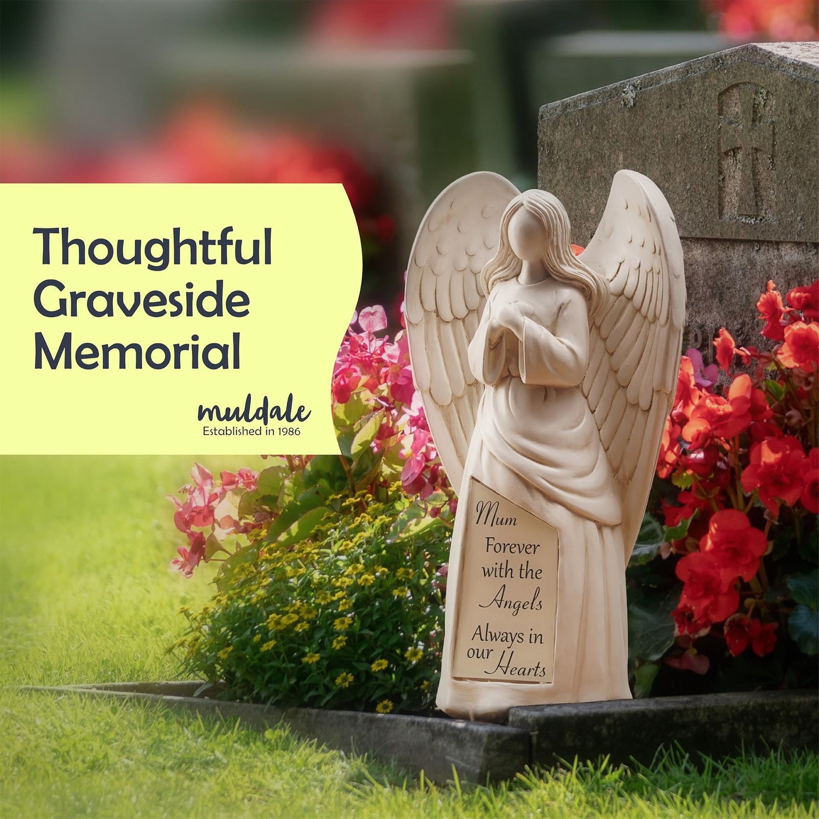 Solar Angel Statue Decoration for Cemetery – Loss of a Mother Sympathy Gifts …