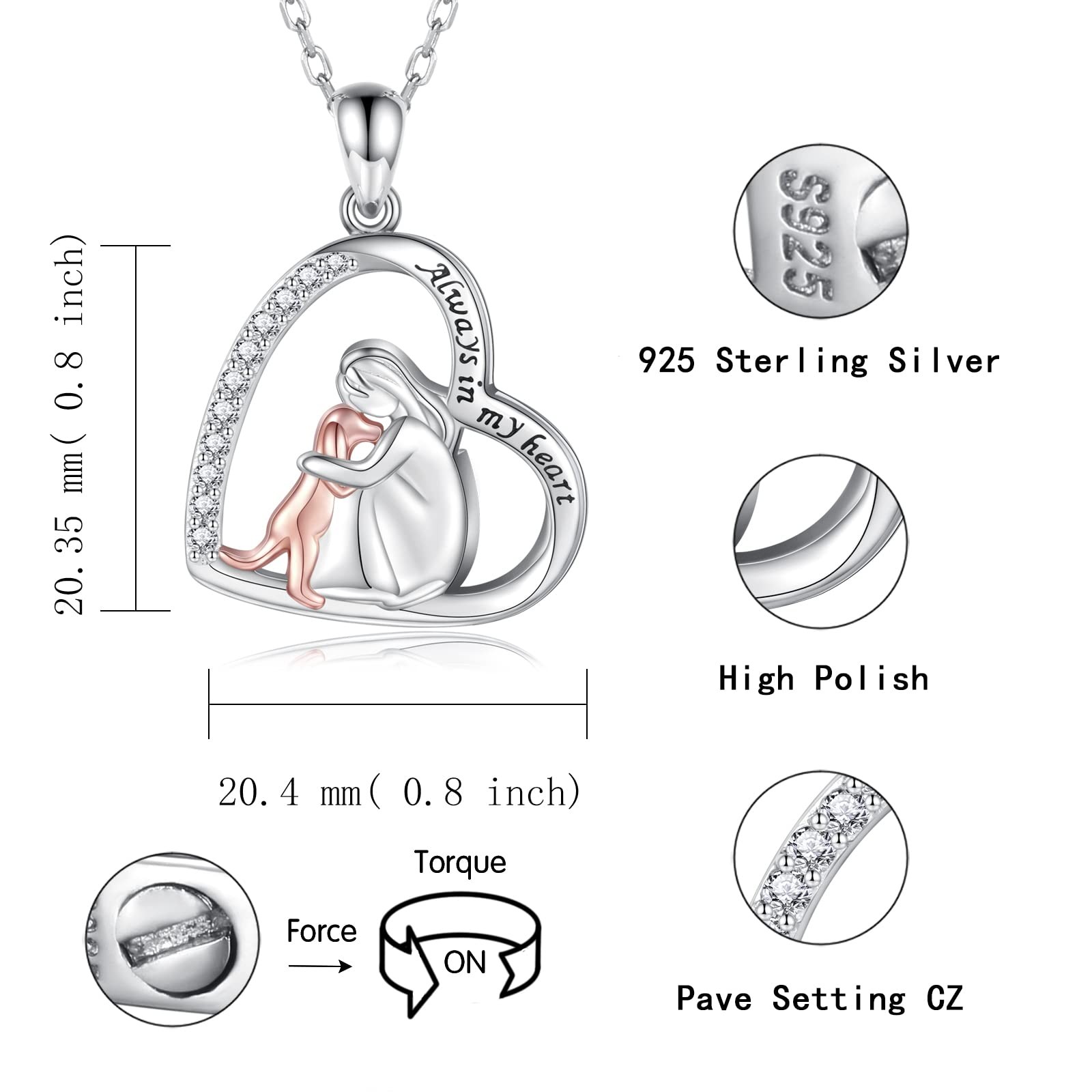 Apotie Sterling Silver Dog Urn Necklace For Pet Ashes – S925 Pet Fur Cremation