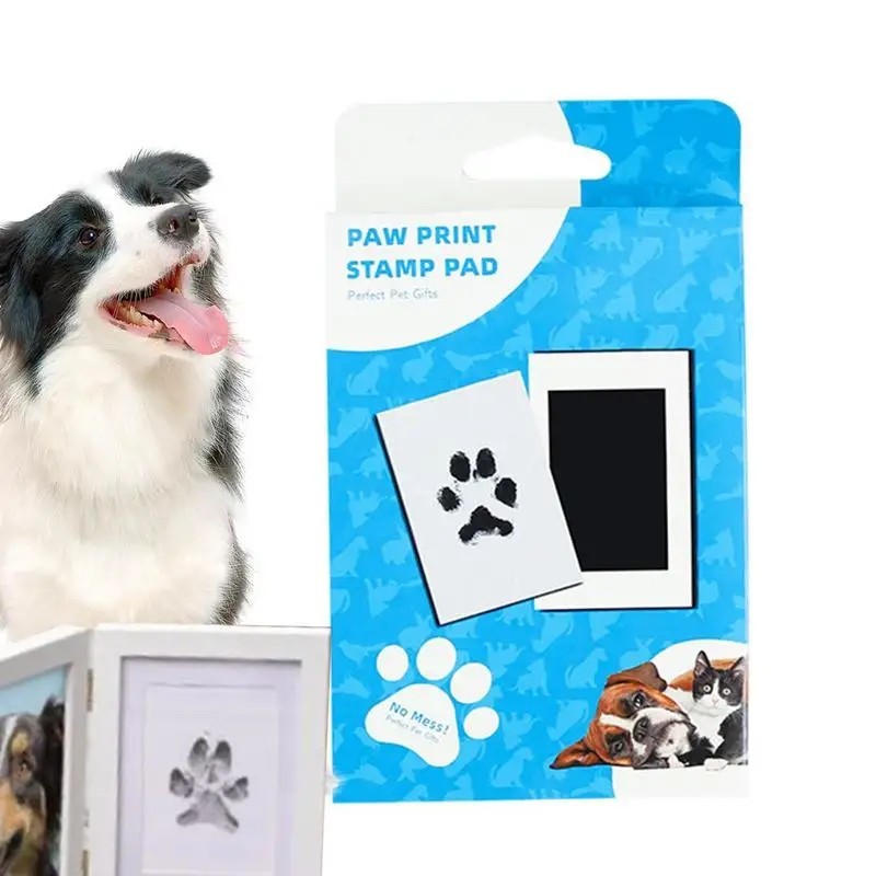 Pet Paw Print Ink Pad Kit Dog Cat Inkless Keepsake Impression Set