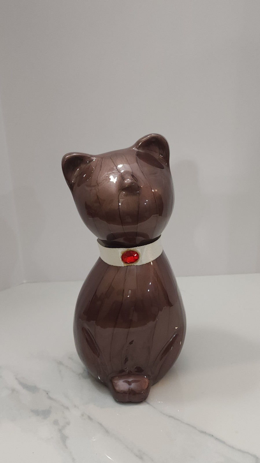 Bronze Cat Urn For Pet Ashes Hand Applied Resin Over Metal Cat Statue
