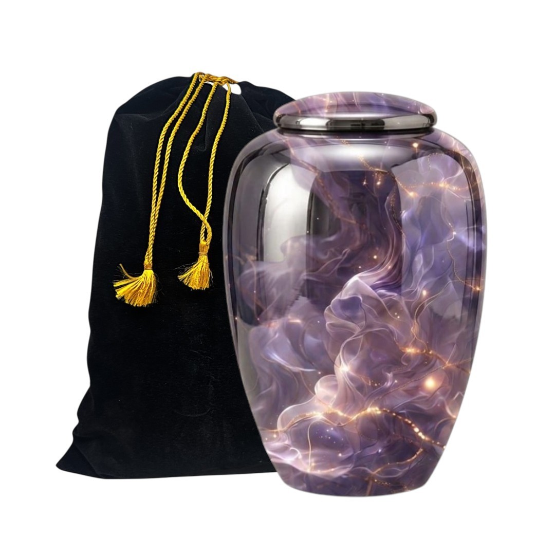 Celestial Purple Smoke Cremation Urn for Human Ashes – Adult Large 190 Cu/In