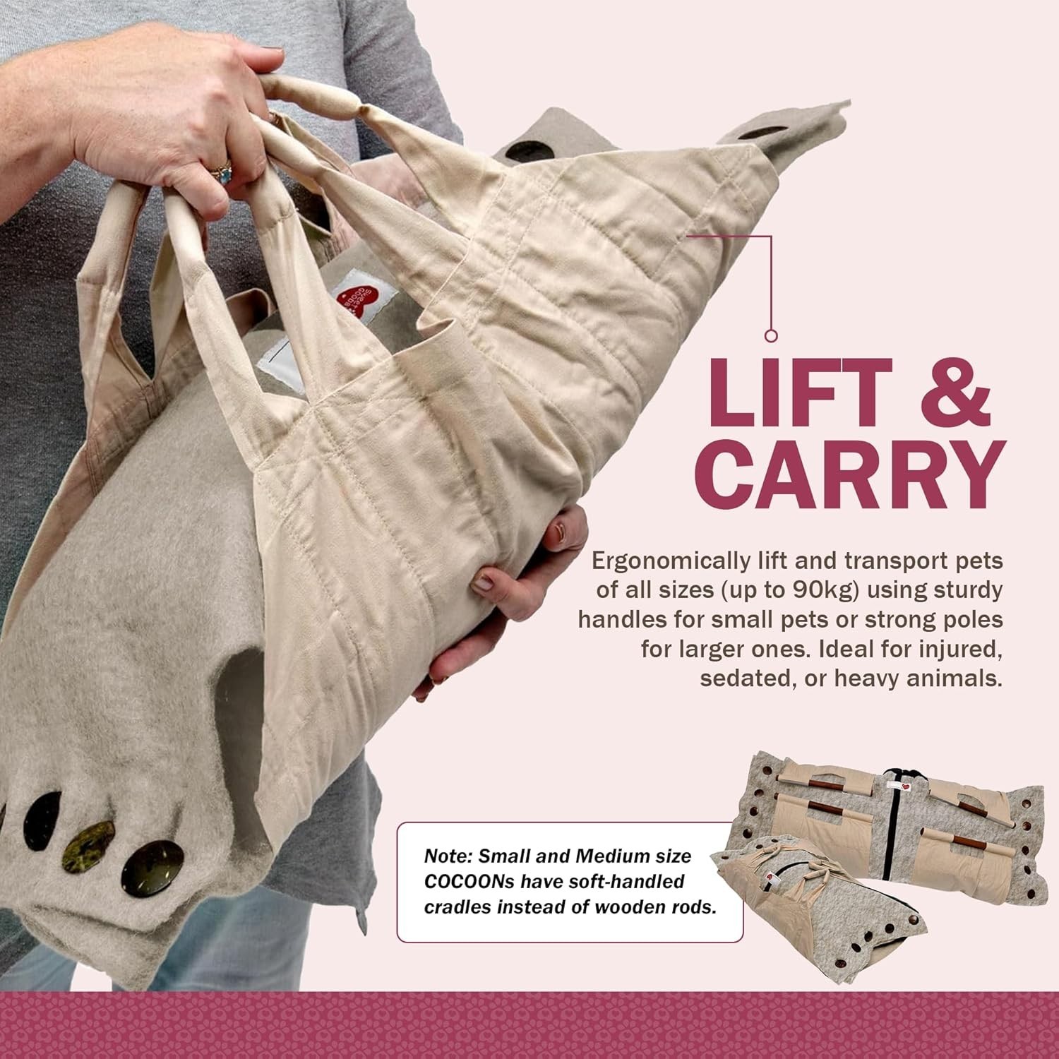 Sweet Goodbyes Eco-Friendly Cocoon Pet Burial Kit Size Medium Natural NEW